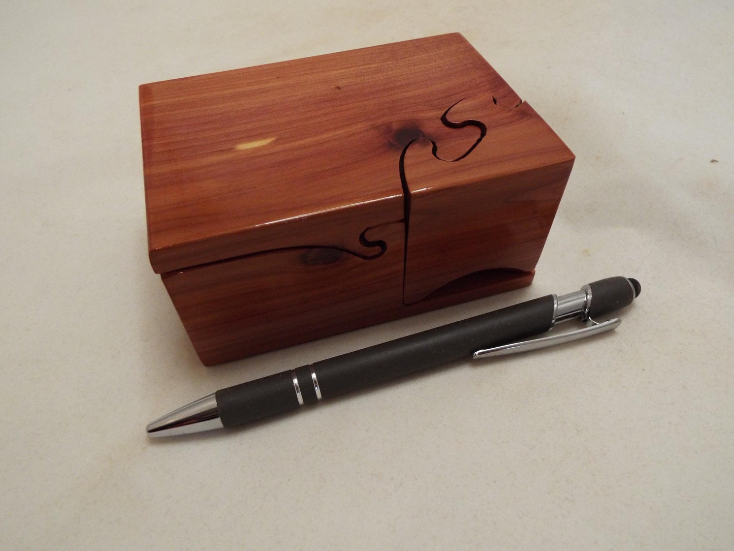 Handmade Custom Aromatic Red Cedar Wooden Puzzle Box for niece, nephew or grandchild.