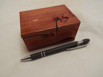 Handmade Custom Aromatic Red Cedar Wooden Puzzle Box for niece, nephew or grandchild.