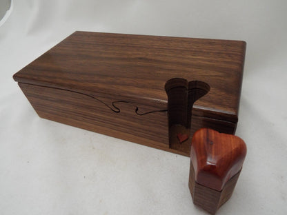 40th Anniversary Walnut Puzzle Box, Handmade Wooden Gift
