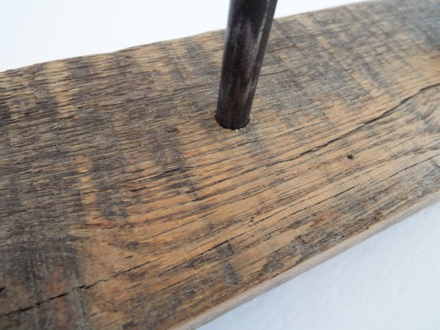 Rustic Barn Wood Coat Rack, 3 Bolt Hangers, Farmhouse Decor