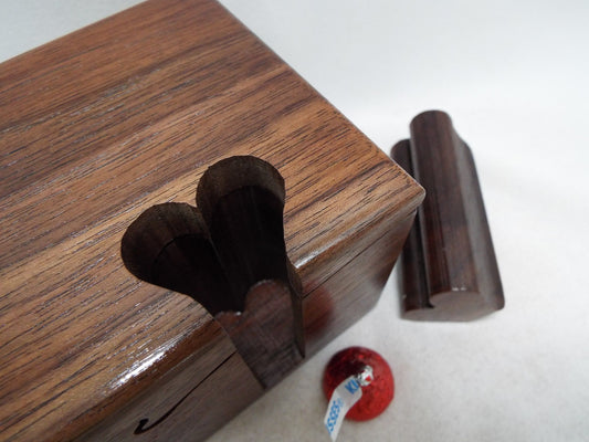 40th Anniversary Walnut Puzzle Box, Handmade Wooden Gift