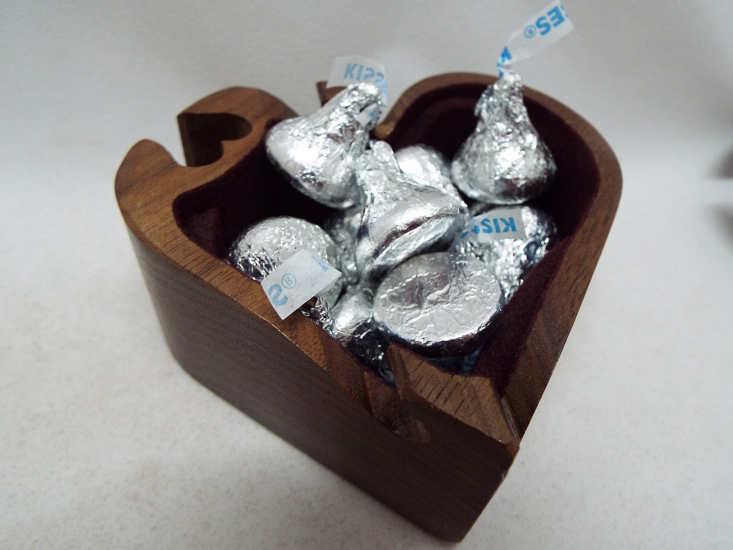 Romantic handmade gift for someone special.  Unique custom heart shaped box, handmade band saw puzzle box.