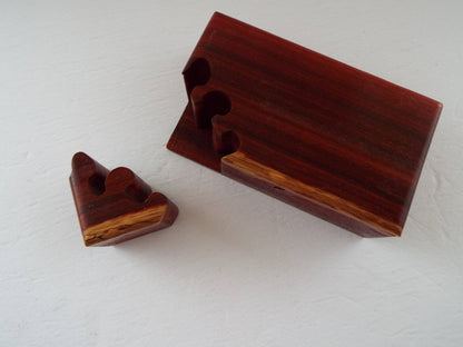 Handmade Band Saw Puzzle Box, Natural Hardwood Keepsake