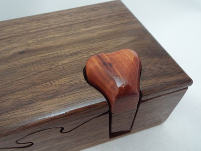 40th Anniversary Walnut Puzzle Box, Handmade Wooden Gift