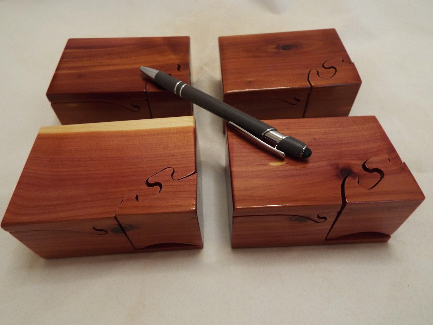 Handmade Custom Aromatic Red Cedar Wooden Puzzle Box for niece, nephew or grandchild.