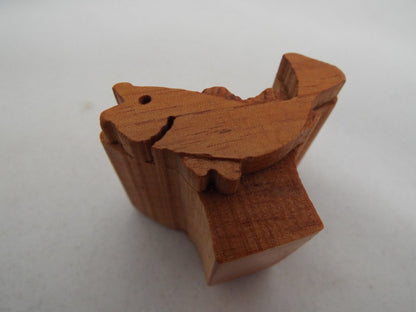 Gift for Angler, Bass Fishing Puzzle Box, Handmade Wooden Keepsake