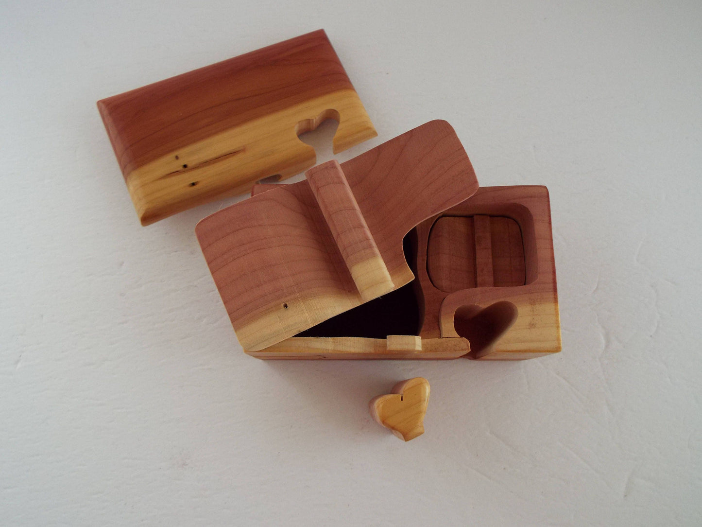 Aromatic Cedar Wood Box: 5th Anniversary Gift with Heart Key