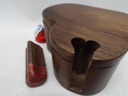 Romantic handmade gift for someone special.  Unique custom heart shaped box, handmade band saw puzzle box.