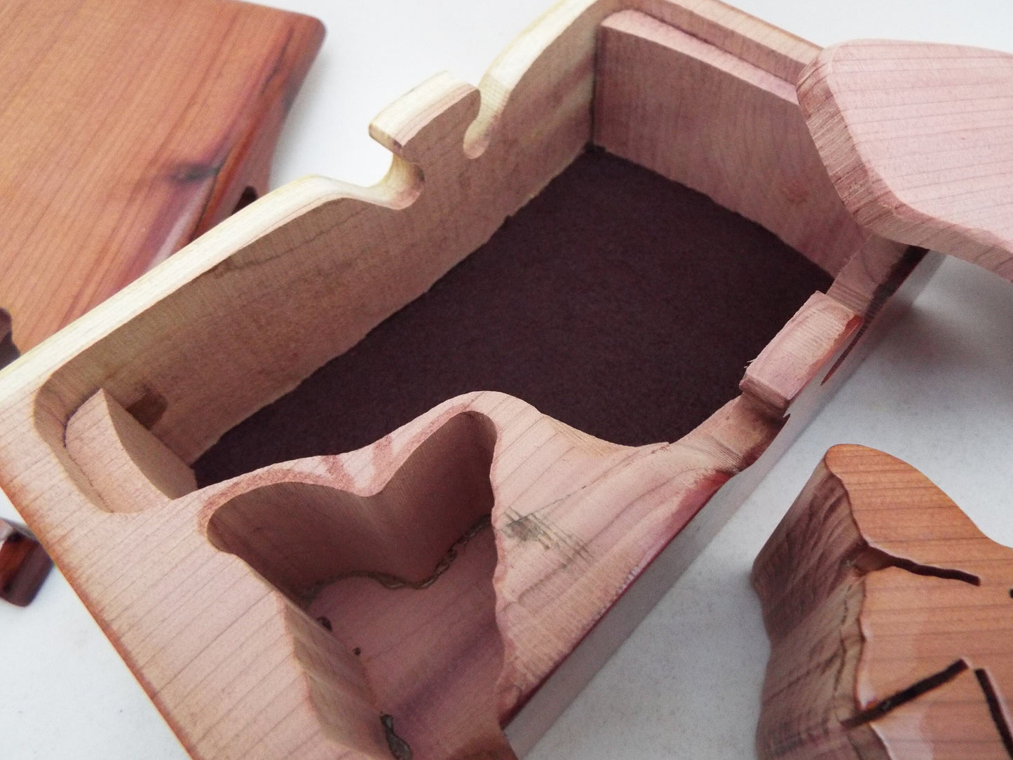 Butterfly Gift: Handmade Cedar Wood Butterfly Puzzle Box