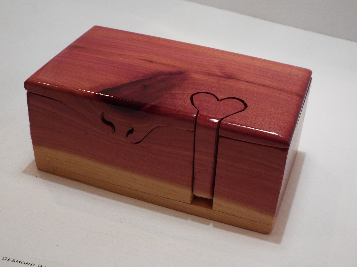Aromatic Cedar Wood Box: 5th Anniversary Gift with Heart Key