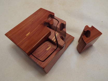 Handmade Custom Aromatic Red Cedar Wooden Puzzle Box for niece, nephew or grandchild.