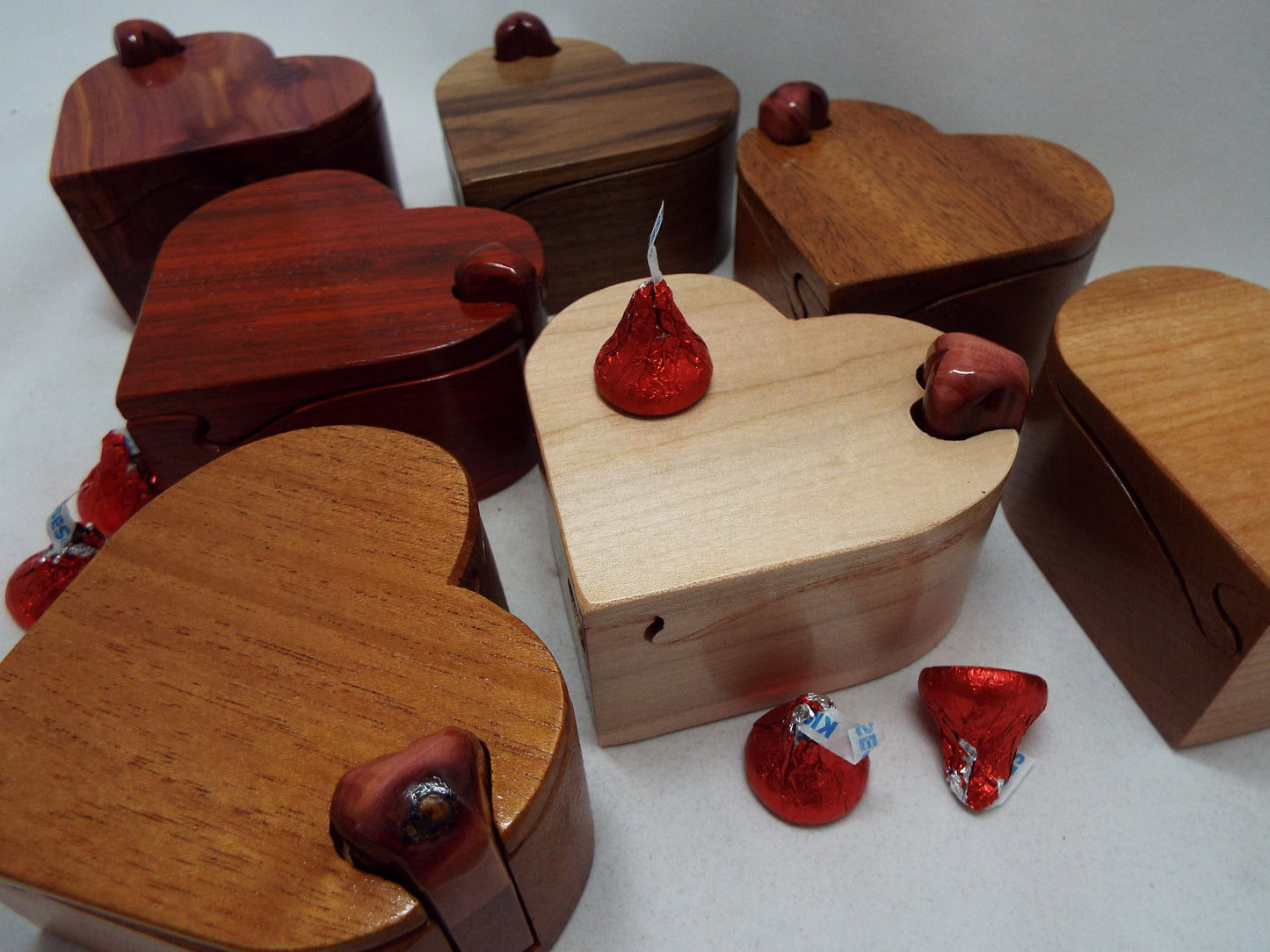 Romantic handmade gift for someone special.  Unique custom heart shaped box, handmade band saw puzzle box.