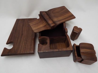 40th Anniversary Walnut Puzzle Box, Handmade Wooden Gift