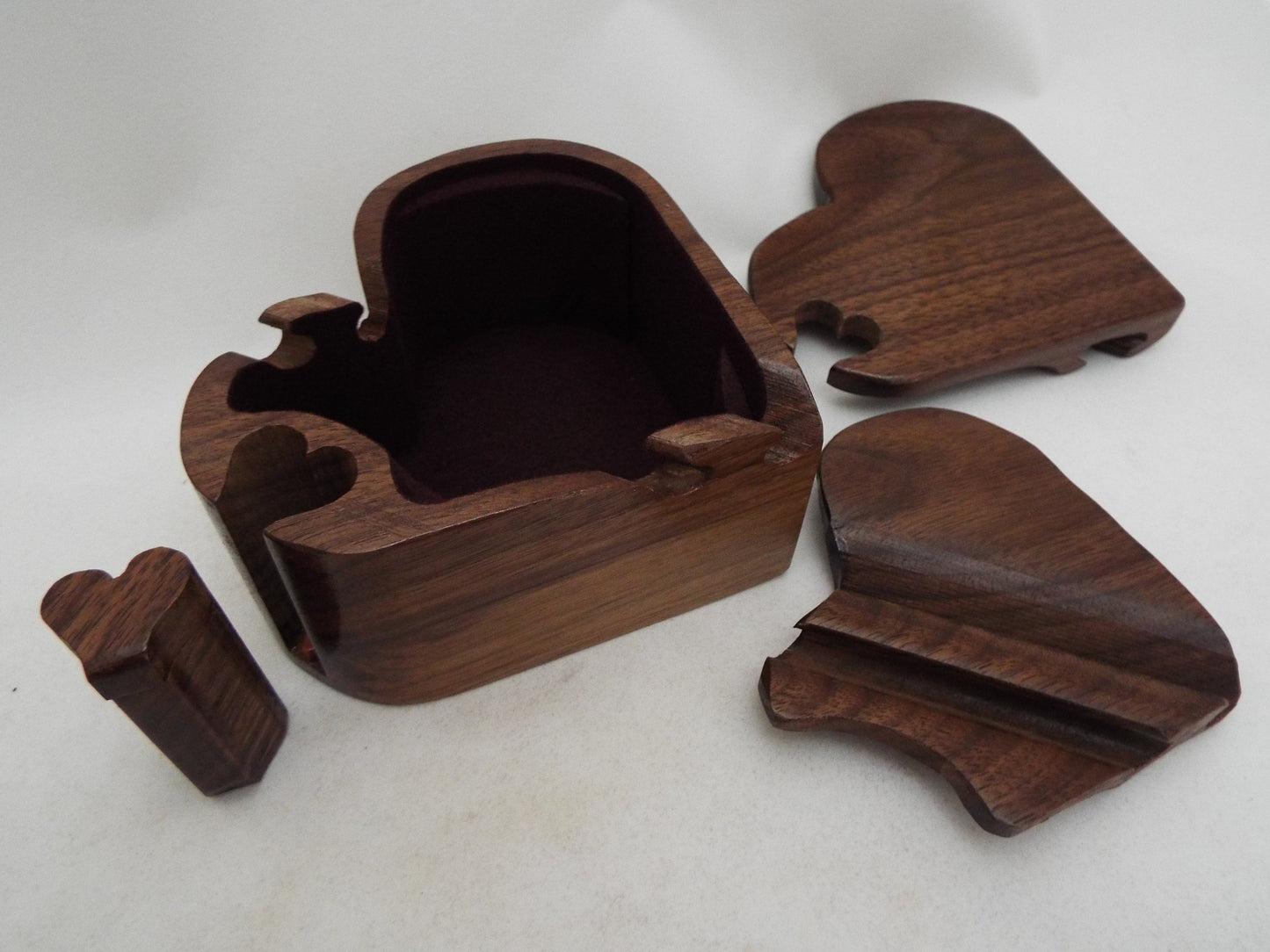 Wood Anniversary large heart for that special someone, wooden jewelry treasure puzzle box, anniversary gift, romantic gift for him or her